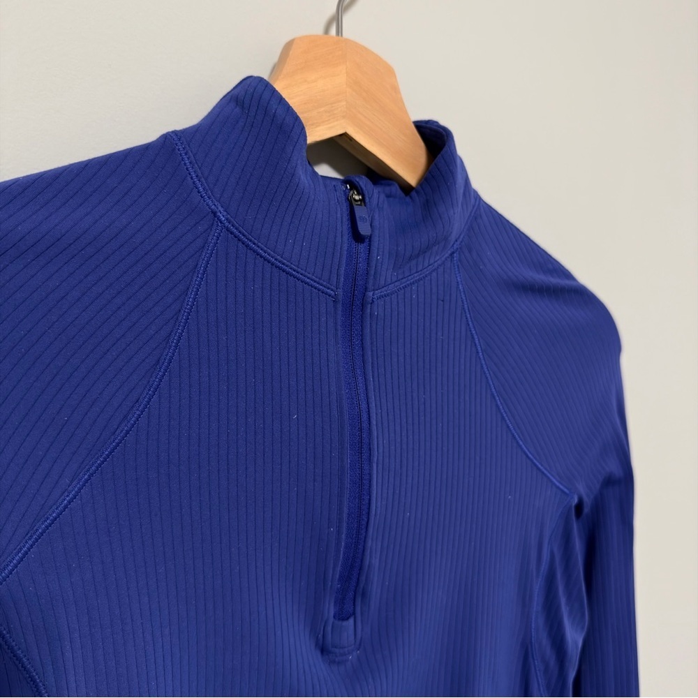 LULULEMON Its Rulu Run Cropped Half Zip Rib Psychic - Picture 8 of 10
